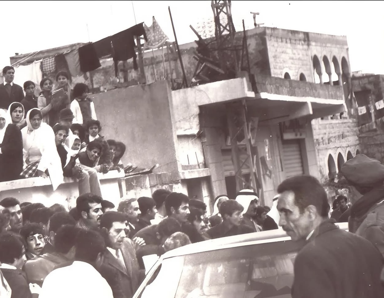 Abo Ali Sheikh Deeb pictured on the right in Bent Jbeil